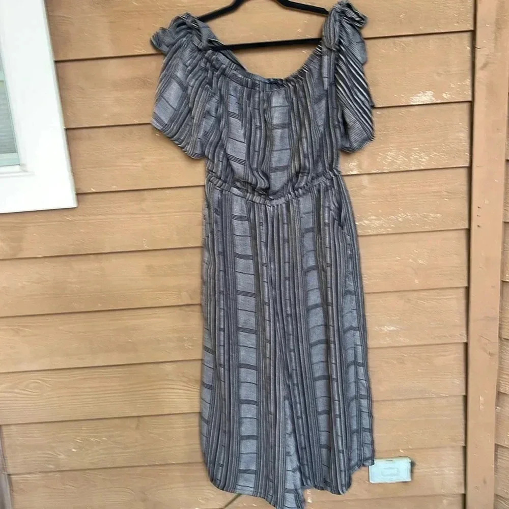 AUW wide leg striped jumpsuit size 14